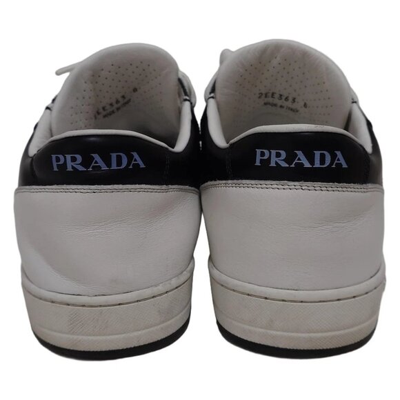 PRADA - White Black Leather Men's Sneakers 562-050925 - Picture 3 of 6